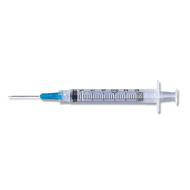 Becton Dickinson Conventional Syringe With Needle Combination 3 mL Ll 25g x 1.5" - Box of 100