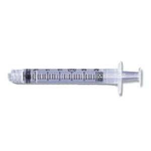 Becton Dickinson Syringe General Use 3 mL Luer-Lock Tip Graduated Sterile Latex-Free Disposable - Box of 200