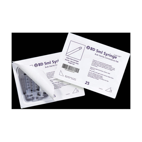 Becton Dickinson Hypodermic Syringe Convenience Tray, Luer-Lok, 50cc - Box of 20