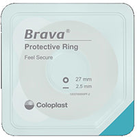Coloplast Brava Wide Adhesive Protective Rings 18 mm Id 76 mm Od 2.5 mm Thick - Box of 10