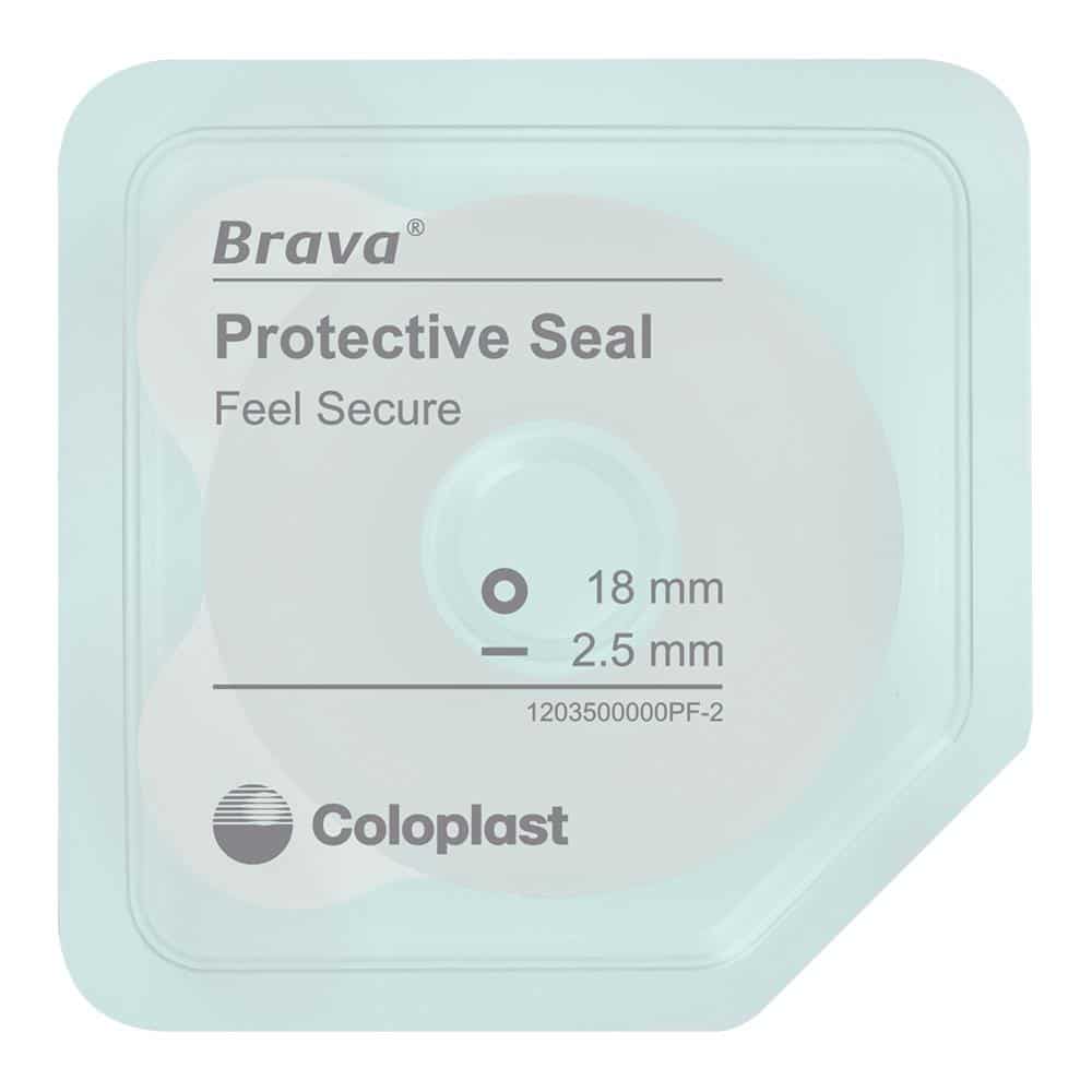 Coloplast Brava Wide Adhesive Protective Rings 18 mm Id 57 mm Od 2.5 mm Thick - Box of 10