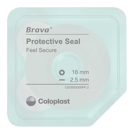 Coloplast Brava Wide Adhesive Protective Rings 18 mm Id 57 mm Od 2.5 mm Thick - Box of 10