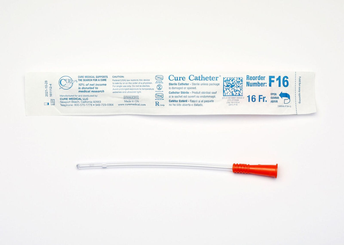 Cure Medical Cure Intermittent Cath Female 16 Fr 6in Straight Tip - Box of 30