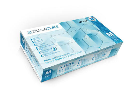 Viedera Duracore Nitrile Examination Gloves, 4.2 Mil, Powder Free, Medium (All Sales Final /Non Retur - Box of 100