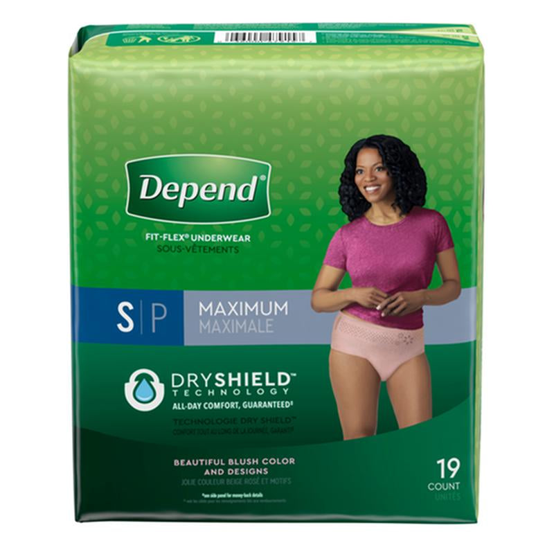 Kimberly Clark Depend Fit-Flex Maximum Underwear Small Female Convenience - Pack of 19