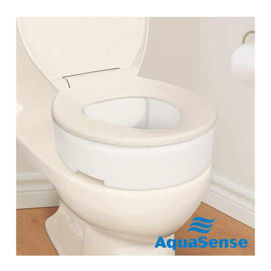 Drive Medical Aquasense Standard Toilet Seat Riser With Hinge, 3 1/2" Height, Wt Capacity 300lbs - Each