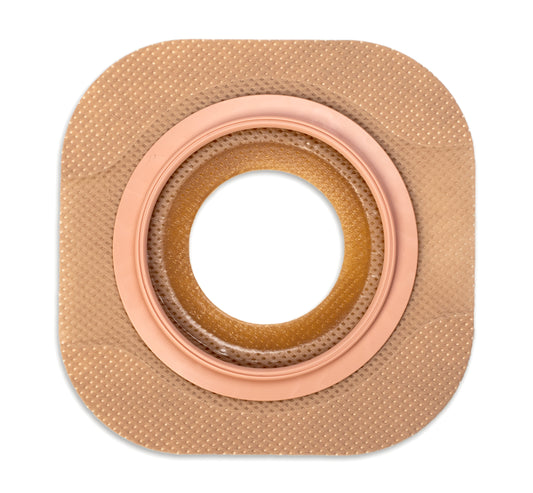 Hollister New Image Ceraplus Flat Barrier With Remois Technology Tape Border Flange 2 1/4" Pre-cut 1 1/2" - Box of 5
