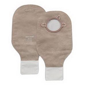 Hollister New Image Clamp Closure 12" Drainable Beige Pouch, 2-3/4" Flange With Filter - Box of 10