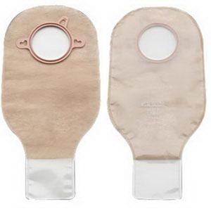 Hollister New Image Clamp Closure 12" Drainable Pouch Clear 4" Flange - Box of 10