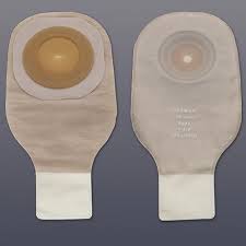 Hollister Premier Ceraplus Convex 1pc Drain Pouch With Tape Border Lock N Roll Close Ultra-Clear Cut To 1" - Box of 5