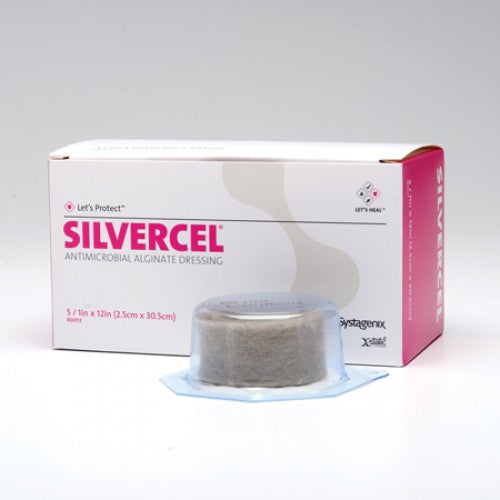Solventum Silvercel Hydro-Alginate Antimicrobial Dressing With Silver (2.5 x 30.5)cm Rope - Box of 5