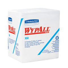 Kimberly Clark Kimberly Clark Wypall X60 Reinforced Wipes, White 12.5in x 14.4in - Package of 76