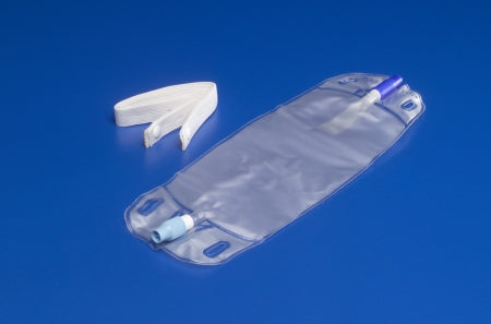Covidien / Medtronic Curity Urine Leg Bag 25oz (739 mL) Anti-Reflux Valve With Leg Straps - Each