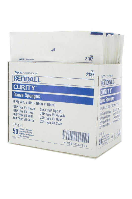 Covidien / Medtronic (2/Pkg) Curity Gauze Sponge Sterile 8 Ply,4"X4" - Pack of 25