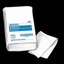 Covidien / Medtronic Kendall Deluxe Washcloths, Heavy, White 10"X13" - Bag of 50
