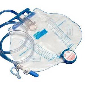 Covidien / Medtronic Kendall Curity Anti Reflux Chamber Drainage Bag With Splashguard, 2000 mL - Each