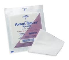 Medline Avant Gauze Sponge, 4in x 4in, Sterile - Box of 50