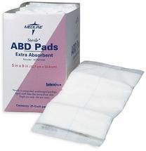 Medline Sterile Abdominal Pad, 5in x 9in, Latex-Free - BOX of 25