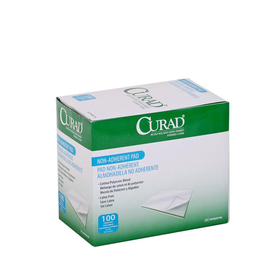 Medline Curad Sterile Non Adherent Pads, 2" x 3" - Box of 100
