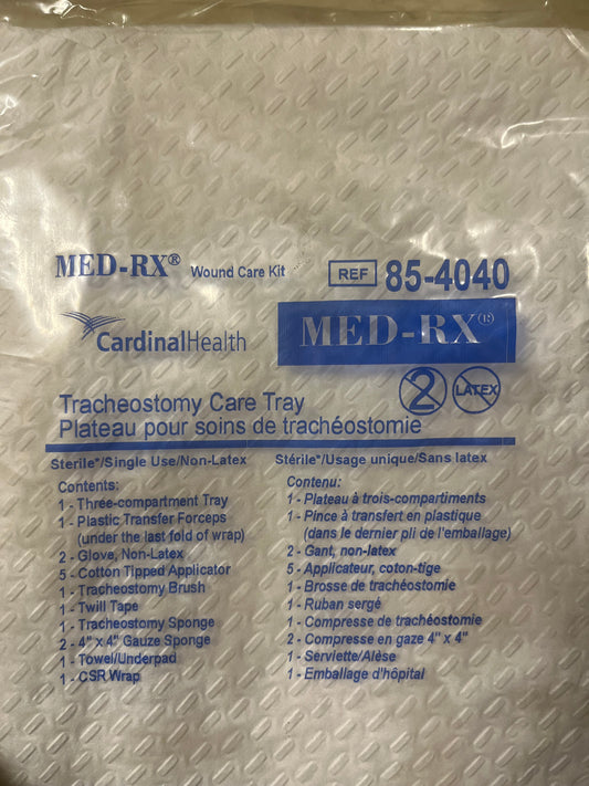 Med Rx Trach Care Tray, Sterile, Latex-Free - Each