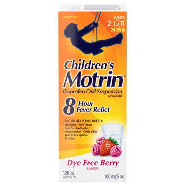 Suspension Motrin Enfant Baie Sans Colorant 120 ml