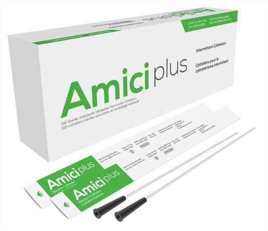 Amici Catheters Amici Plus Male Intermittent Catheters, Size 10 Fr 16in - Box of 100