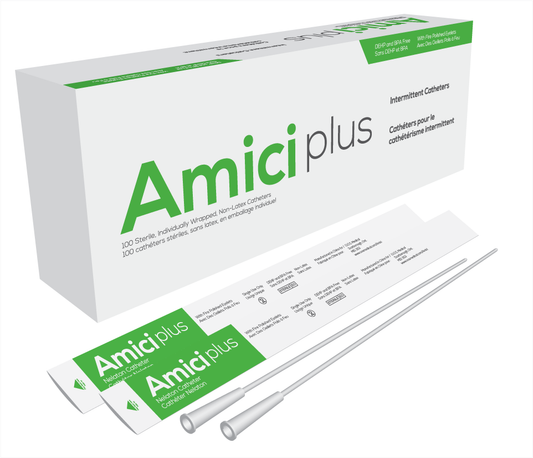 Amici Catheters Amici Plus Male Intermittent Catheters, Size 12 Fr 16in - Box of 100