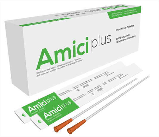 Amici Catheters Amici Plus Male Intermittent Catheters, Size 16 Fr 16in - Box of 100