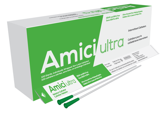 Amici Catheters Amici Ultra Male Intermittent Catheters, Size 14 Fr 16in - Box of 100