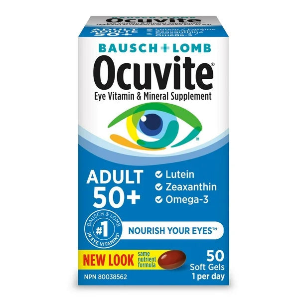 Ocuvite Eye Vitamin and Mineral Supplement, 50 Soft Gels