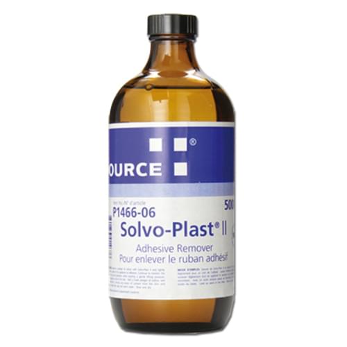 Canadian Custom Packaging Solvo-Plast Ii Adhesive Remover 500 mL Yellow Liquid Insoluble in Water Noted Odor Preserves Ski - Each