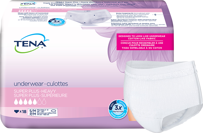 Tena Cs/4pkg (18/Pkg) Tena Women Protective Underwear, Small/Medium 29in x 40in