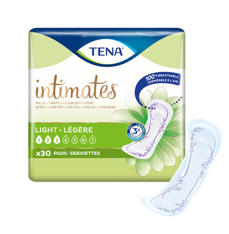 Tena Cs/6pkg (30/Pkg) Tena Intimates Ultra Thin Light Pads, 9" Length