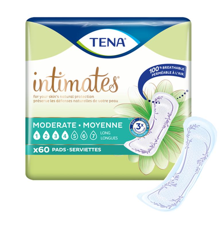 Tena Cs/3pkg (60/Pkg) Tena Intimates Pads Moderate Absorbency Long 12 Inch