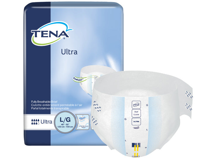 Tena Cs/2pkg (40/Pkg) Tena Ultra Brief, Large Size 48in-59in, Blue