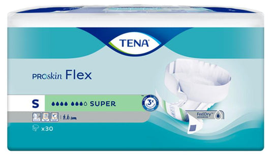 Tena Cs/3pkg (30/Pkg) Tena Flex Belted Briefs, Super, Size 8, 24in-34in