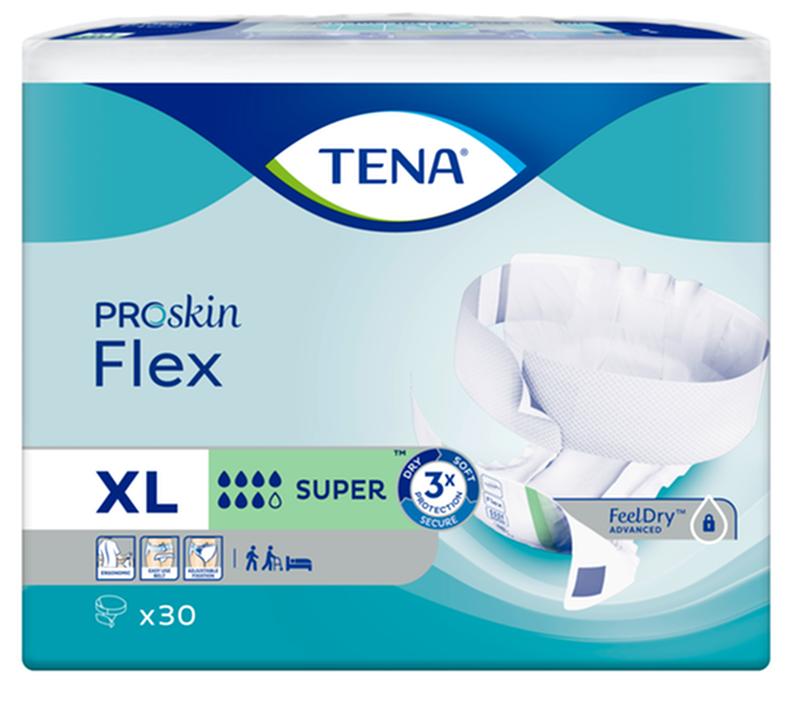 Tena Cs/3pkg (30/Pkg) Tena Flex Belted Briefs, Super, Size 20, 41in-61in