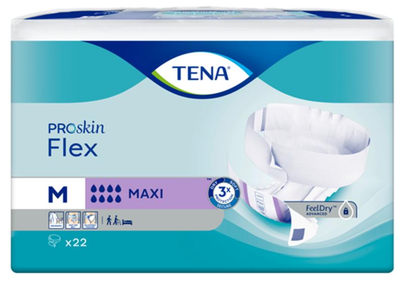 Tena Cs/3pkg (22/Pkg) Tena Flex Belted Briefs, Maxi/Overnight, Size 12, 28in-42in