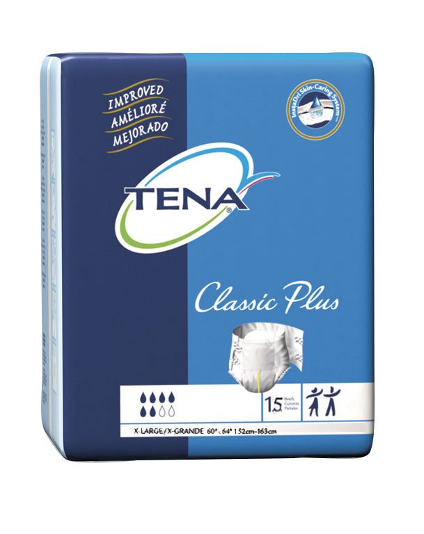 Tena Cs/4pkg (15/Pkg) Tena Classic Plus Brief, x-Lrg Size, 60in-64in