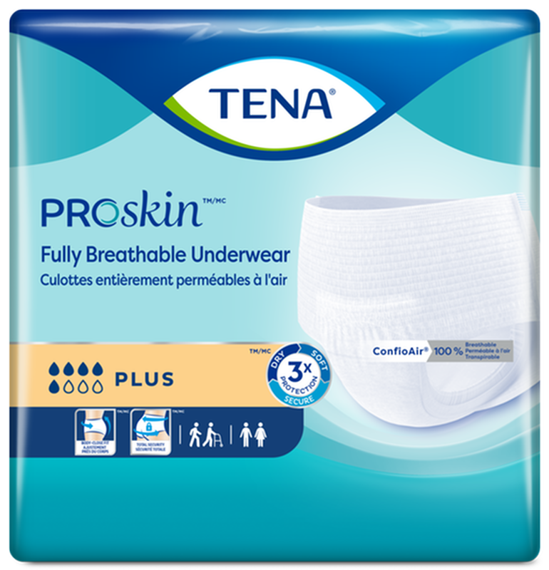 Tena Cs/4pkg (18/Pkg) Tena Protective Underwear Plus, Large Size 45in-58in