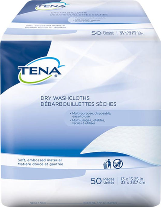 Tena Tena Cliniguard Multi-Purpose Disposable Dry Washcloths - Package of 50