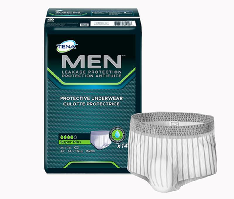 Tena Cs/4pkg (14/Pkg) Men Protective Underwear - Large/Xlarge - Super Plus Absorbency With Odor Protection