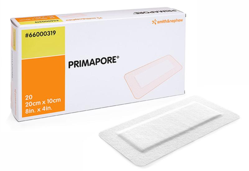 Smith & Nephew Primapore Low-Adherent Post-Op Island Dressing, Size 25 cm x 10 cm - Box of 20