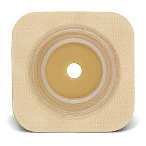 Convatec Natura Durahesive Flex Barrier,Flange 5x5" 2-3/4"Tan - Box of 10