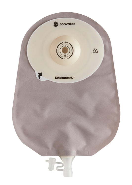 Convatec Esteem Body Urostomy Pouch Transparent Durahesive Ctf-10-35 mm 7 mm-Cd 40 mm-Tl - Box of 10