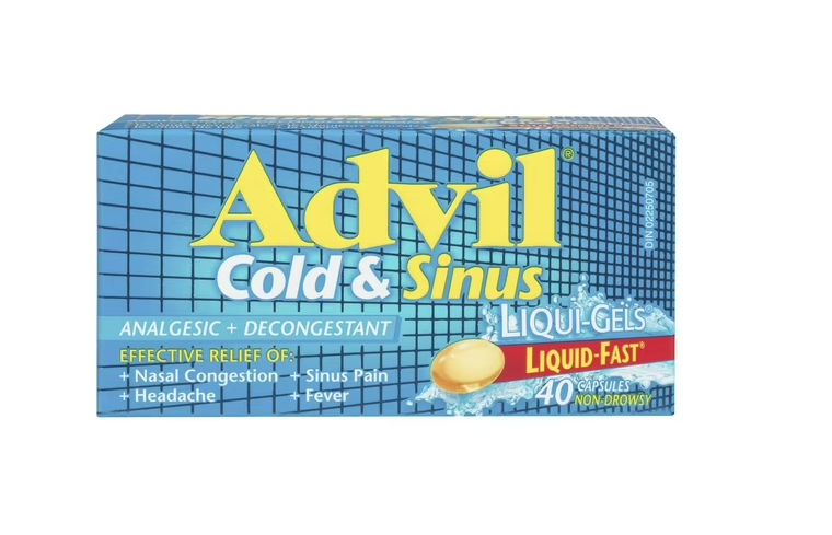 Advil Cold and Sinus 40 Capsules