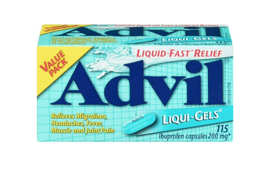 Liquid fast relief advil liqui gels 115