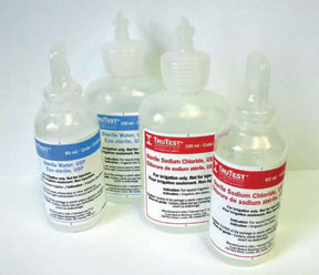 Trudell Medical Saline Sodium Chloride 0.9%, With Dual Flow Cap 100 mL Squeeze Bottle Sterile - Case of 25