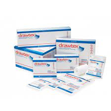 Urgo Medical Drawtex Hydroconductive Wound Dressing With Levafiber 10 cm x 10 cm - Box of 10