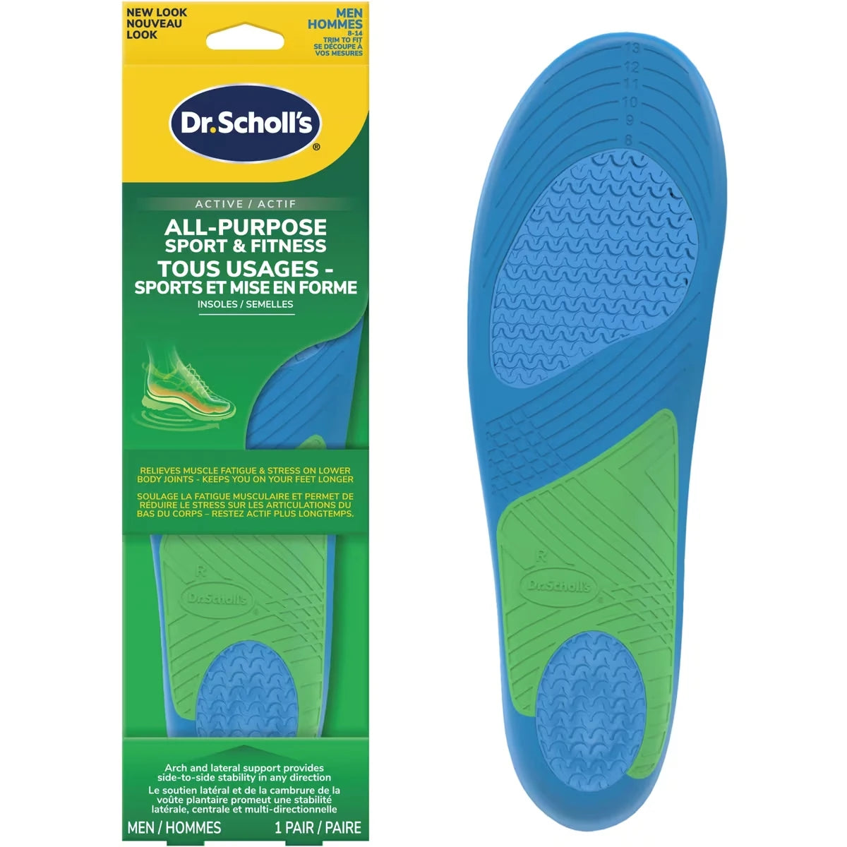 Dr. Scholl's All-Purpose Sport & Fitness Comfort Insoles, Mens, Trim to Fit product image